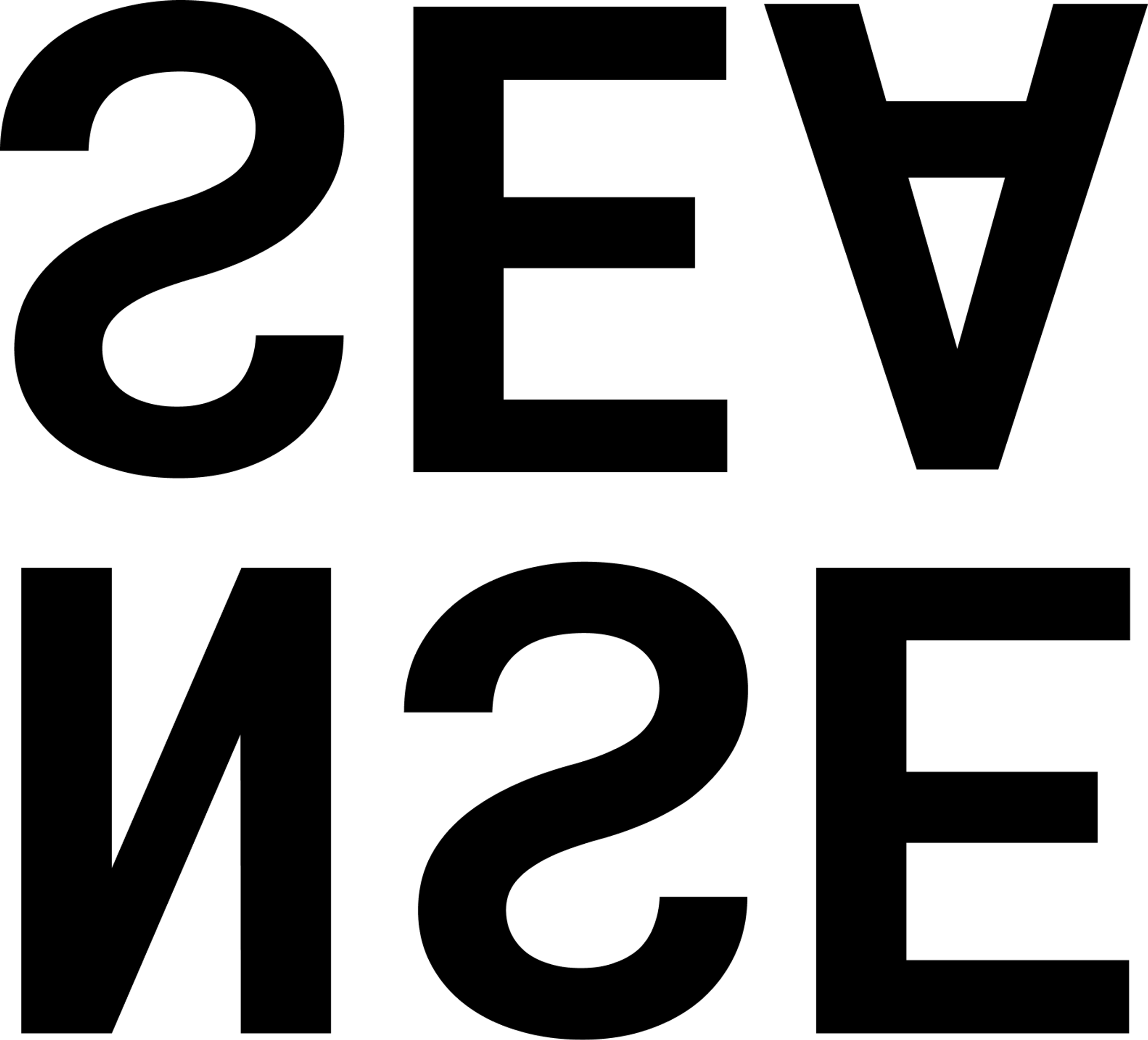 Seanse sort logo, to linjer